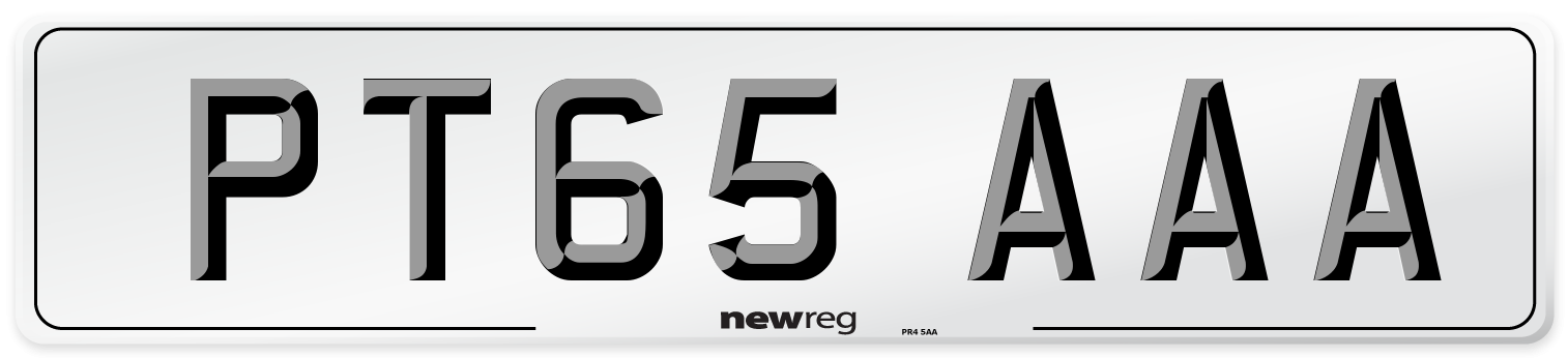 PT65 AAA Number Plate from New Reg